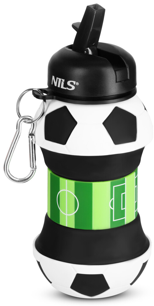 Skládací silikonová láhev NILS Camp NC4104 550ml fotbal