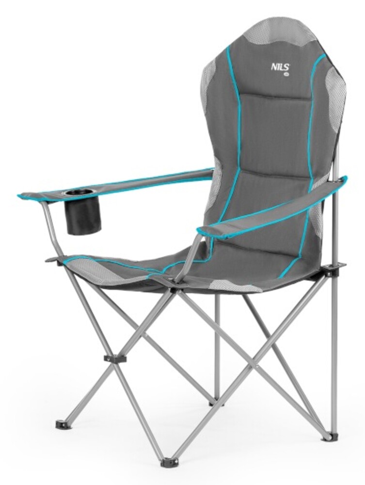 Skládací křeslo NILS Camp NC3080 světle-šedé