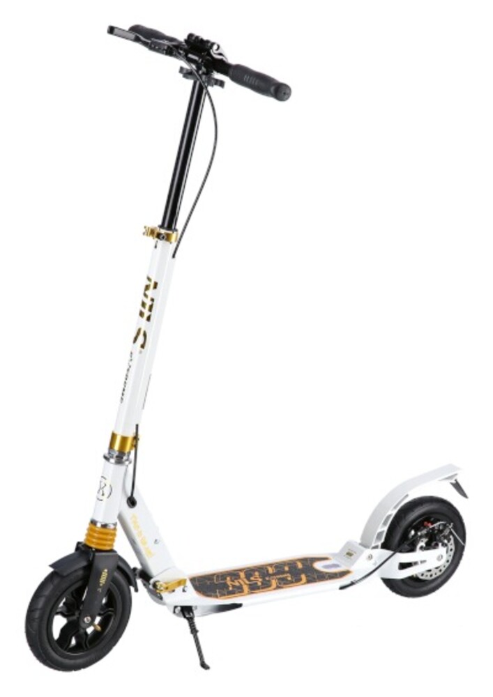Skládací koloběžka NILS Extreme HM209T bílá-zlatá