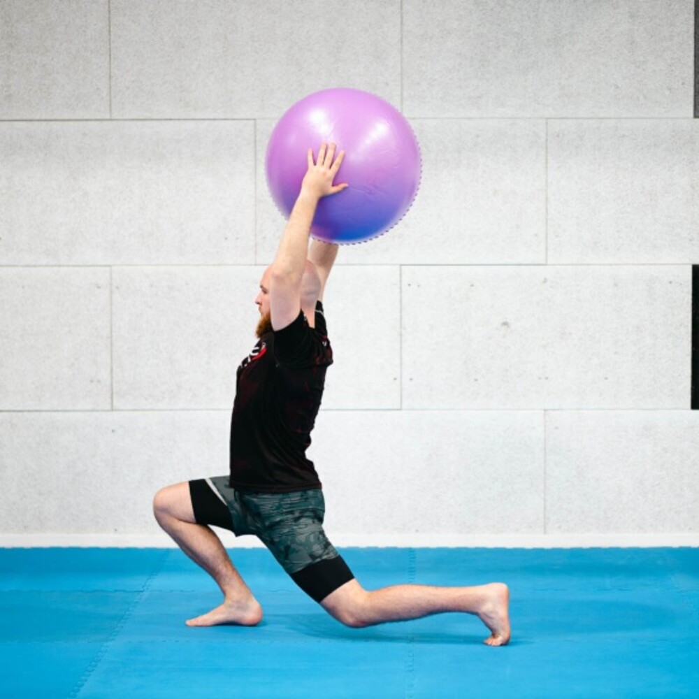 Masážní gymnastický míč YB03N 65 cm šedý