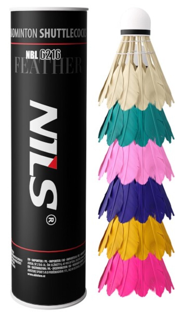 Badmintonové míčky z peří NBL6216 multicolor 6 ks
