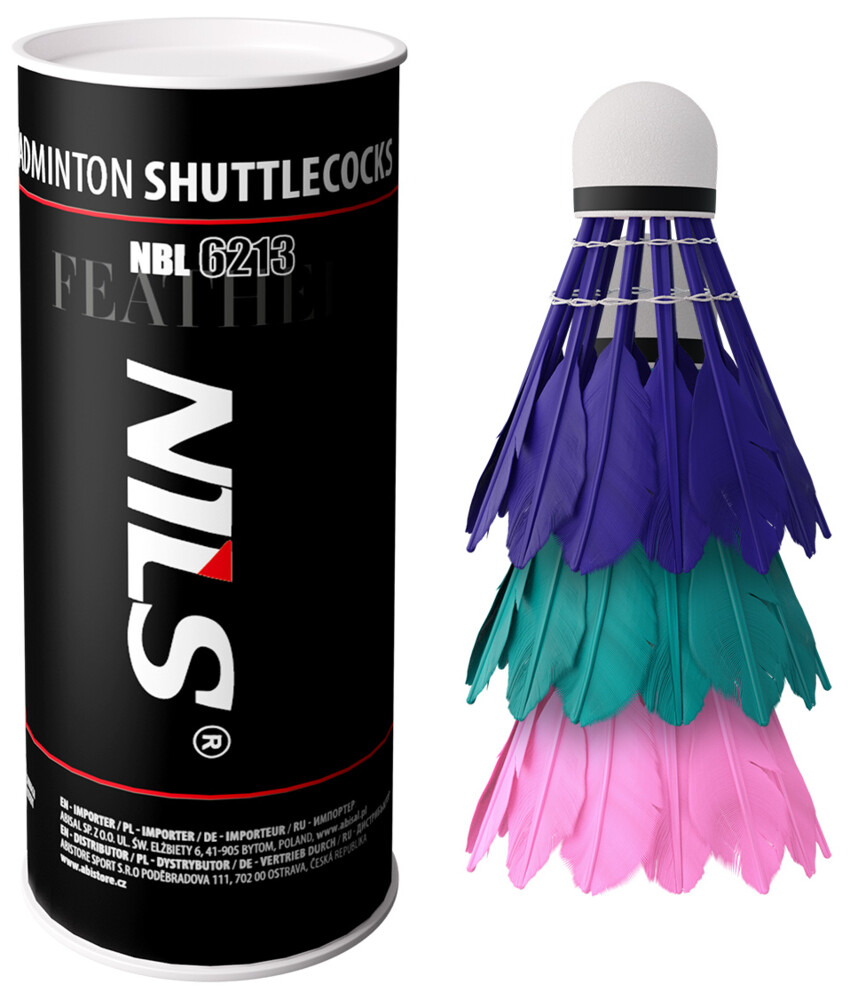 Badmintonové míčky z peří NBL6213 multicolor 3 ks