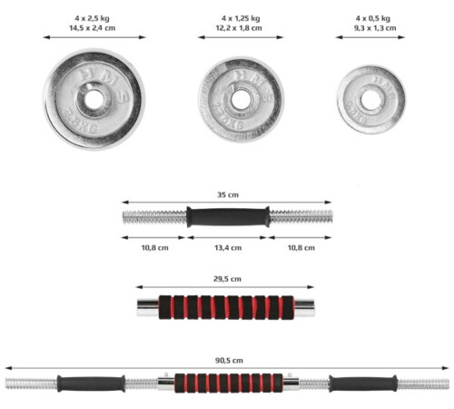 Činkový set v kufru STC21 21 kg