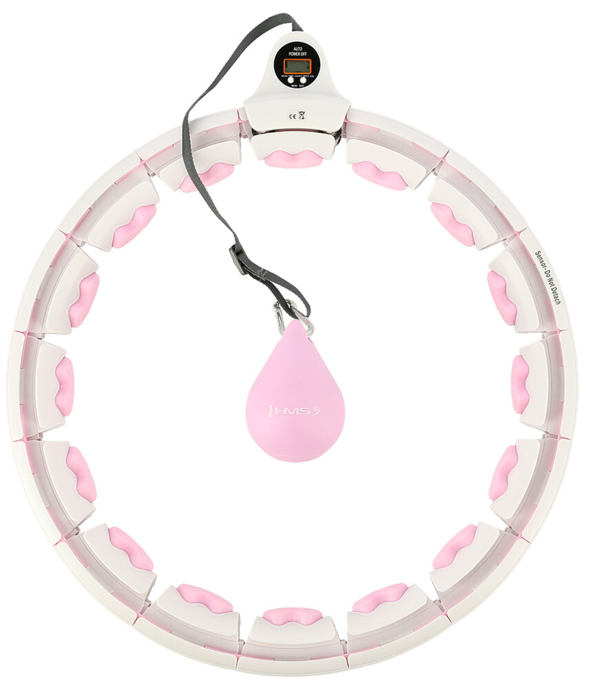 Masážní hula hoop HHW06 se závažím a počítadlem růžová