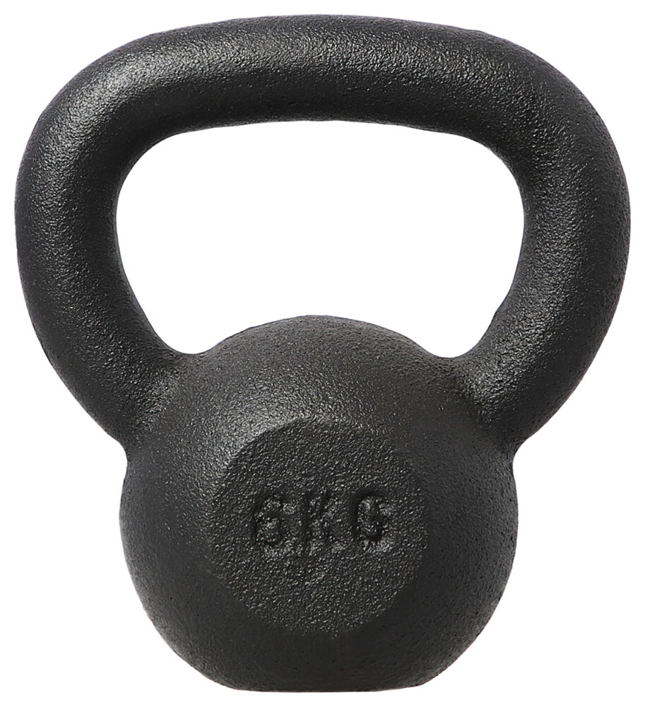 Litinový kettlebell KZG06 6 kg, černý