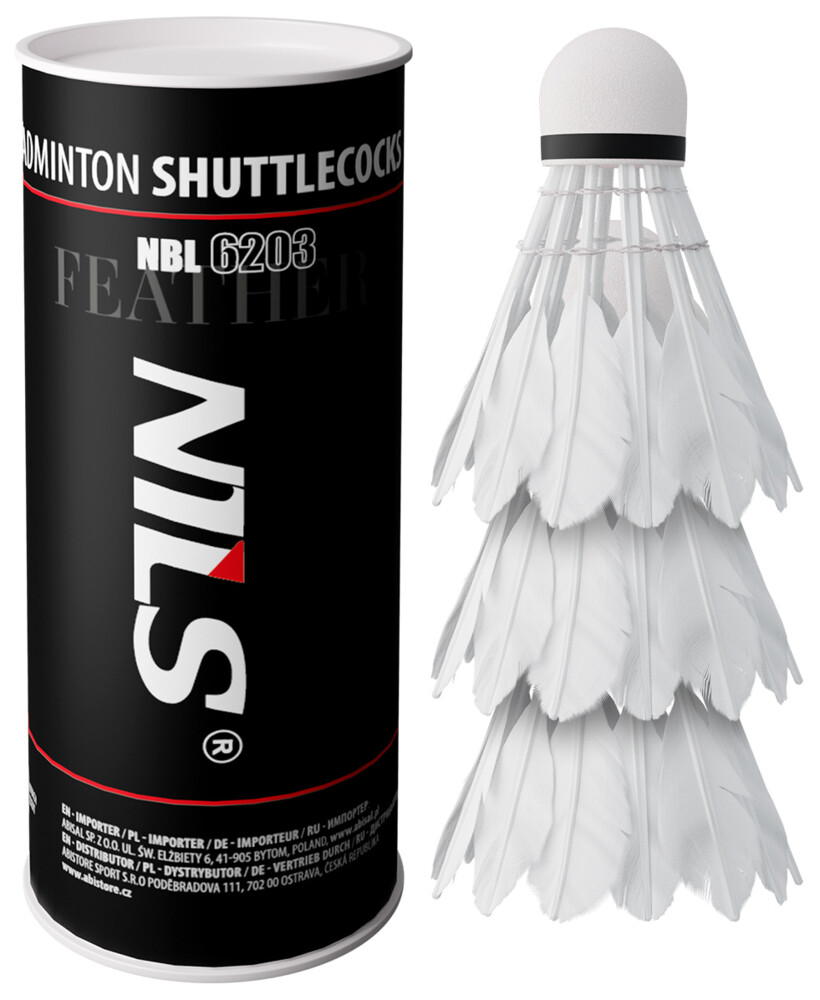 Badmintonové míčky z peří NBL6203 3 ks