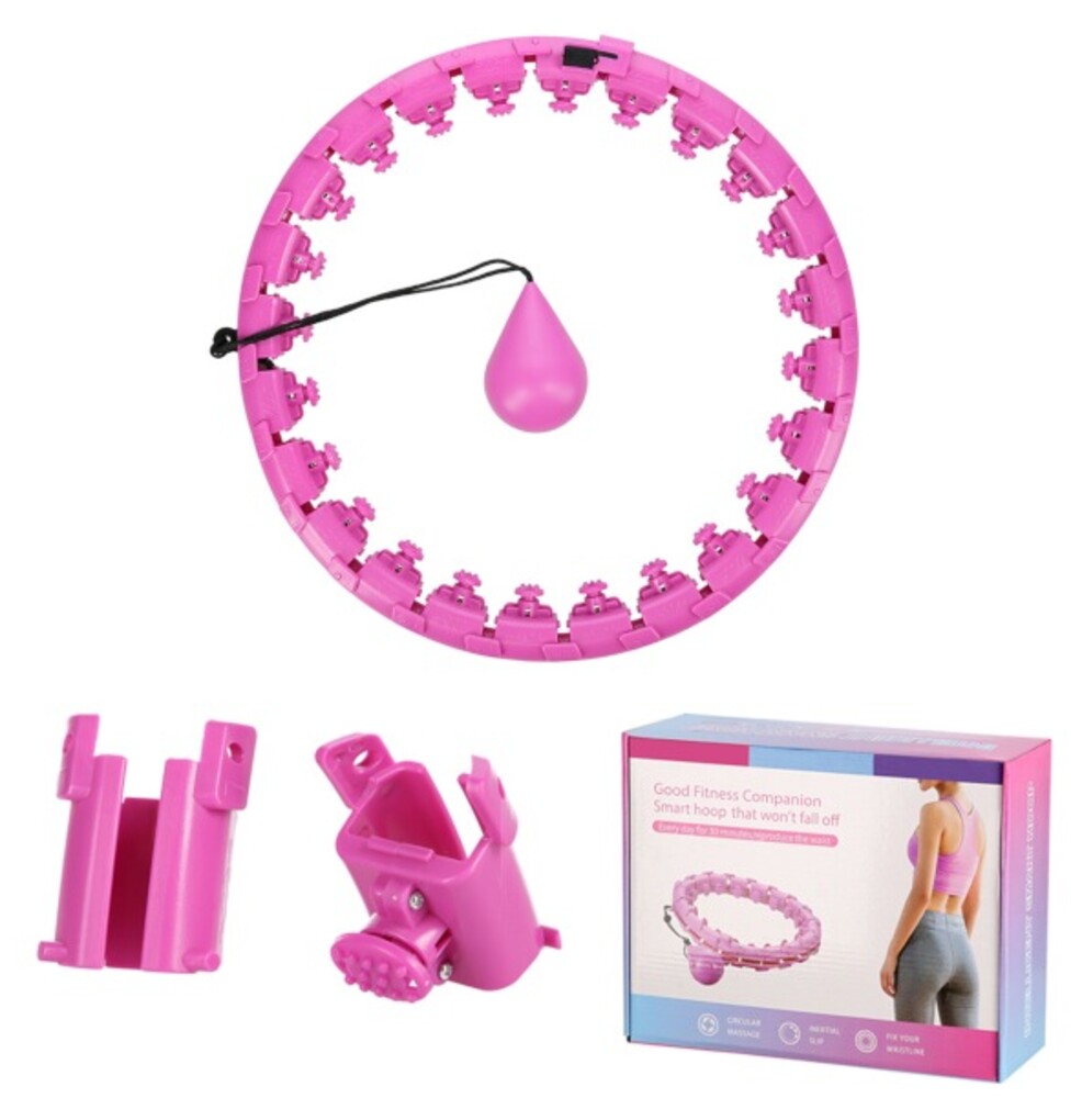 Masážna hula hoop FH01 so závažím fialová