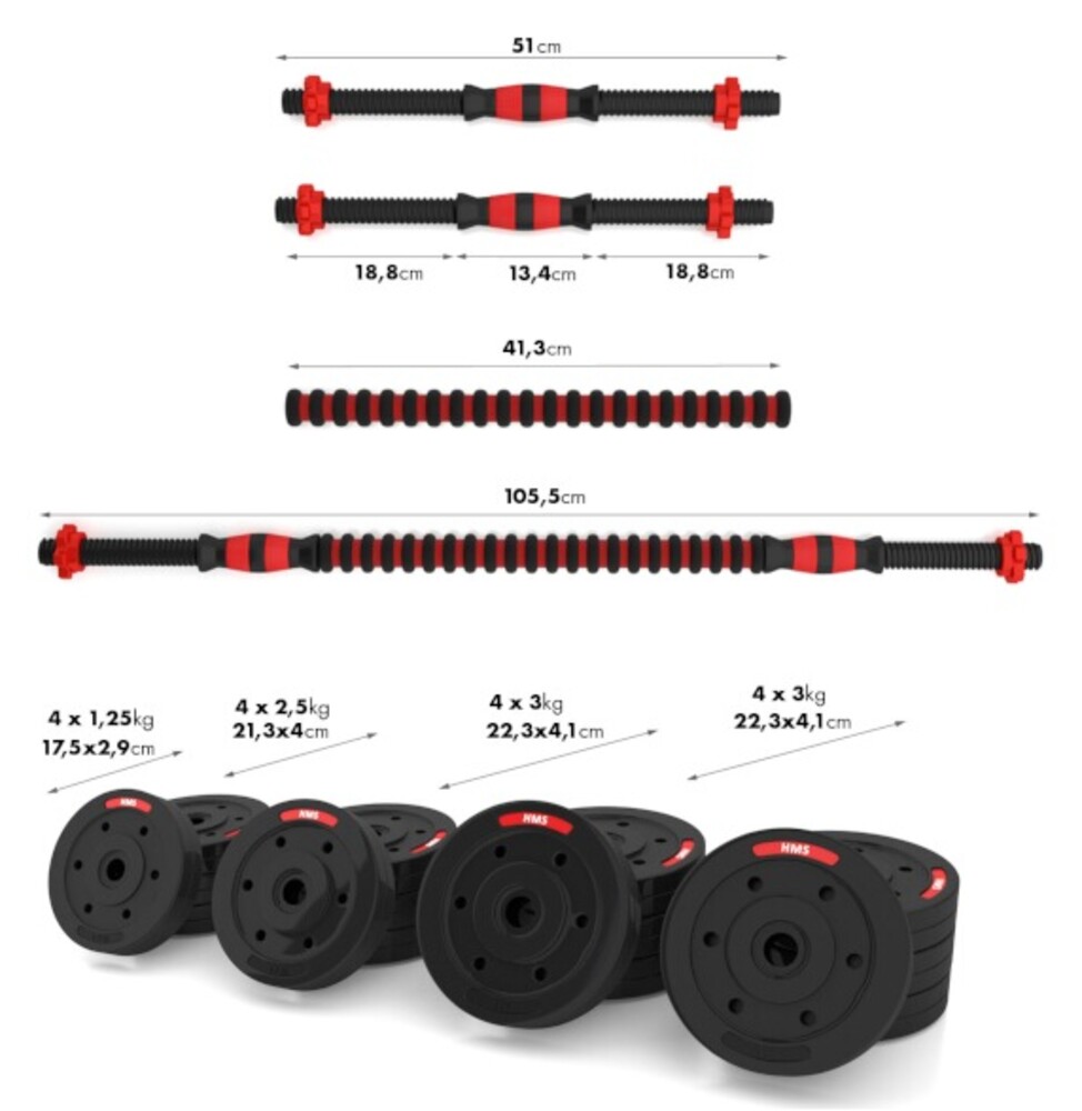 Nakladacie činky SGP40, 40 kg