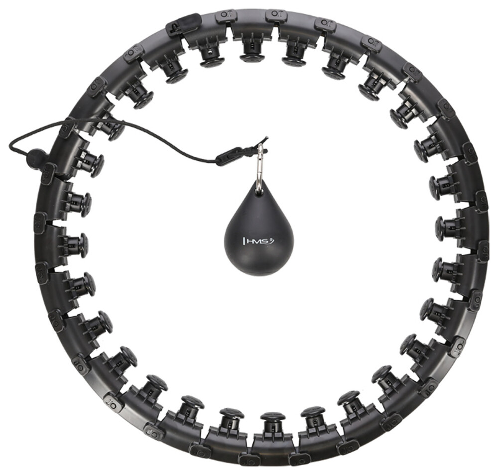 Masážní hula hoop HHW12 plus size se závažím černá