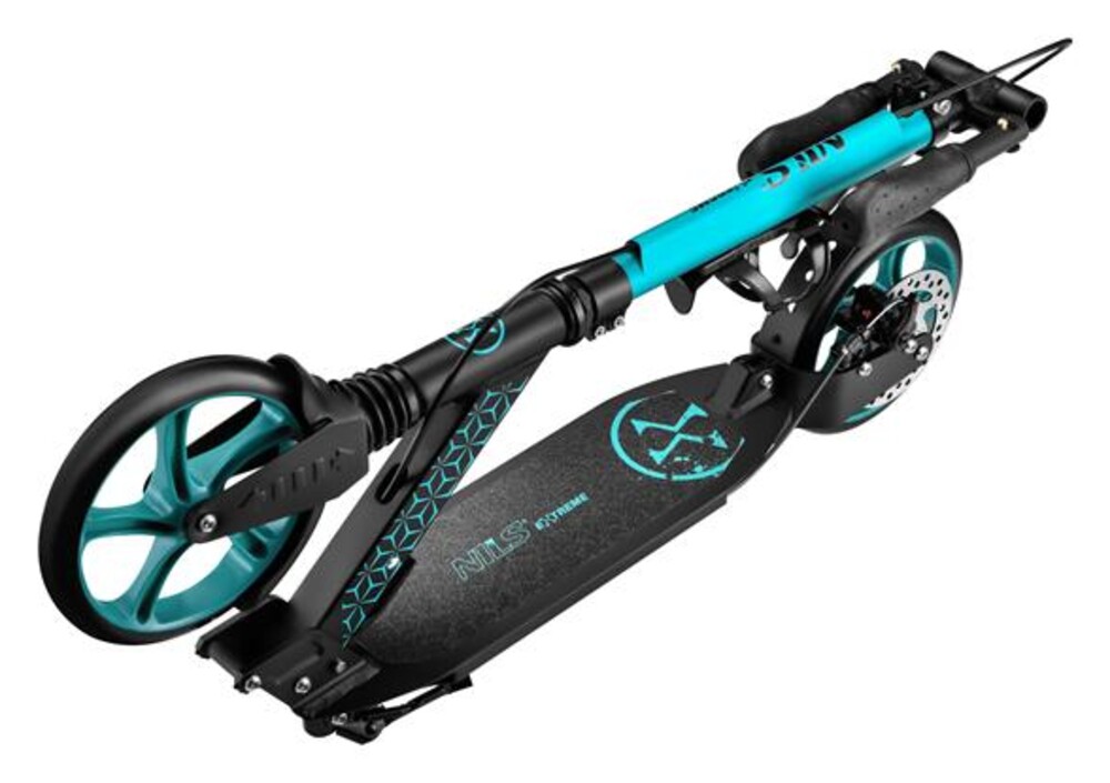 Koloběžka NILS Extreme HM124T s kotoučovou brzdou tyrkysová