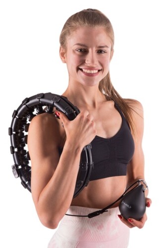 Masážní hula hoop HHW01 se závažím černá