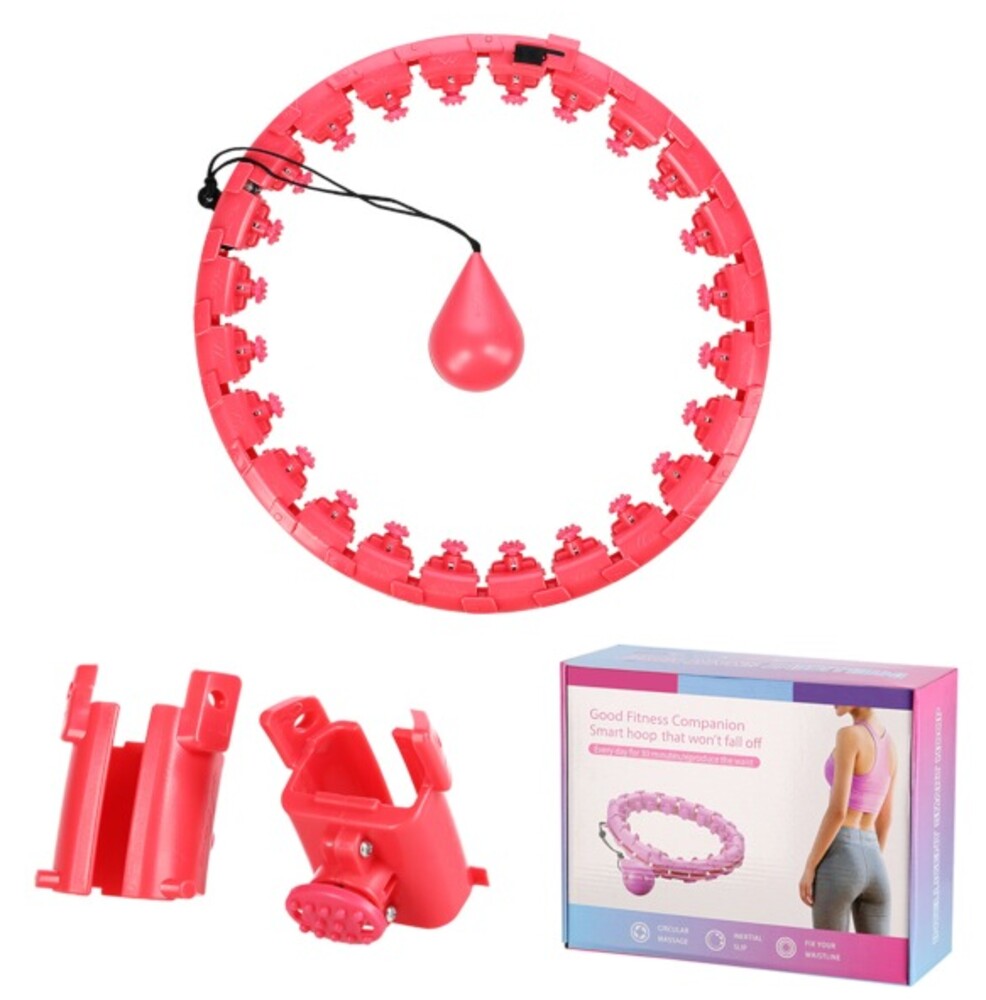 Masážna hula hoop FH01 so závažím červená