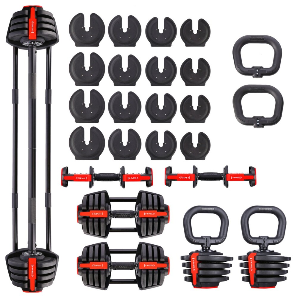 Jednoruční / obouruční variabilní činka SGR18 PRO SET 3v1 40 kg