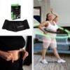 Sada černé masážní Hula Hoop se závažím HHW11 a zeštíhlujícího bederního pásu BR163 PLUS SIZE