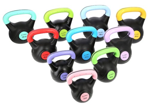 Plastový kettlebell KPC 10 kg modrý