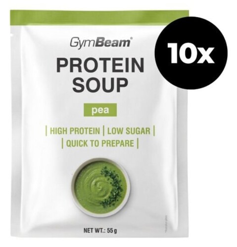 Proteinová hrachová polévka – GymBeam 10 x 55 g
