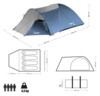 Turistický stan NILS Camp NC6012 Trekker modro-sivý