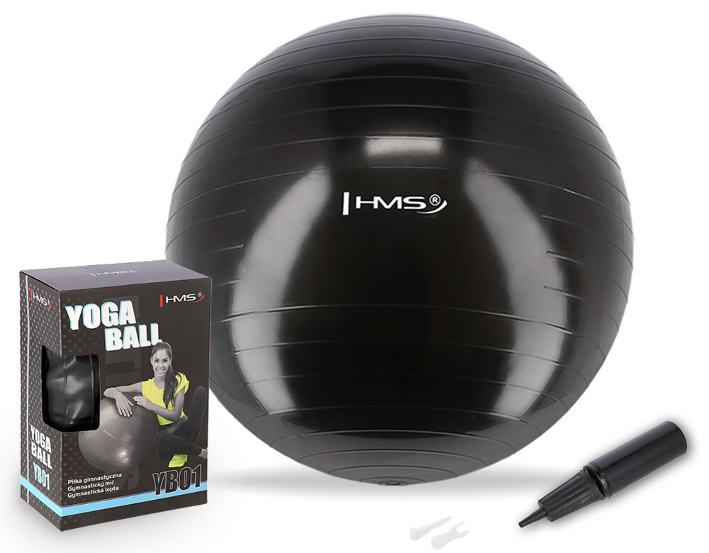 Gymnastický míč YB01N 55 cm černý
