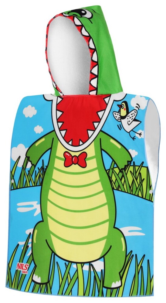 Ručník - pončo z mikrovlákna NILS aqua NAR20 Crocodile