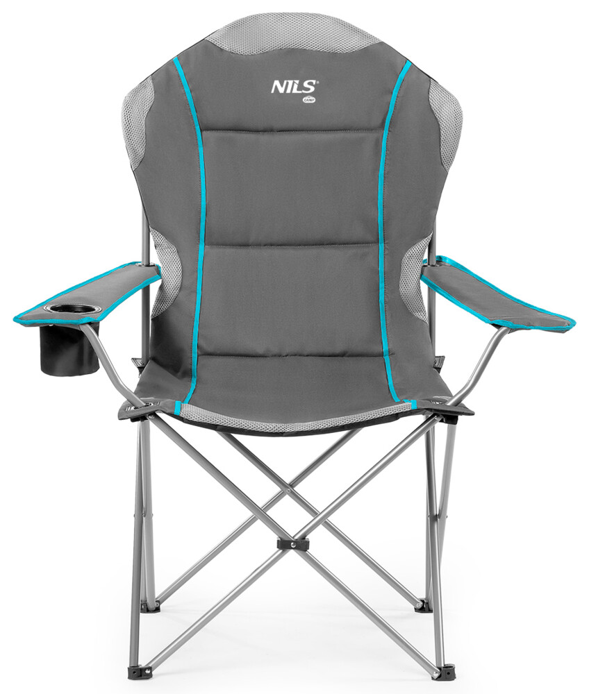 Skládací křeslo NILS Camp NC3080 světle-šedé