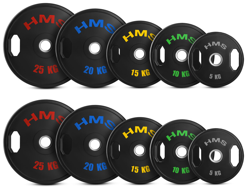 Sada pogumovaných olympijských kotoučů TOG 2 x 5 - 25 kg (150 kg)