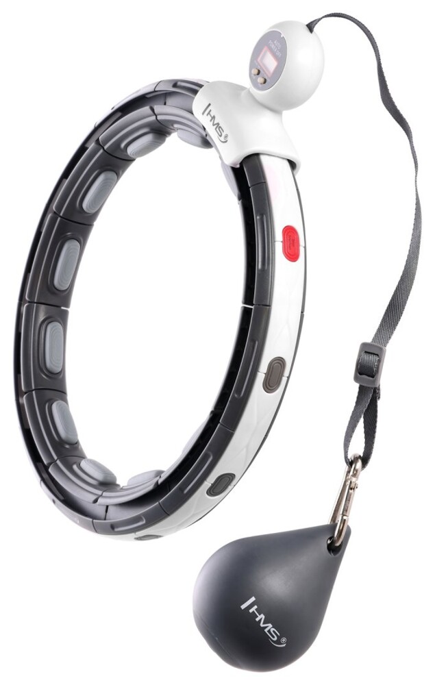 Masážní hula hoop HHM15 se závažím, magnety a počítadlem černá