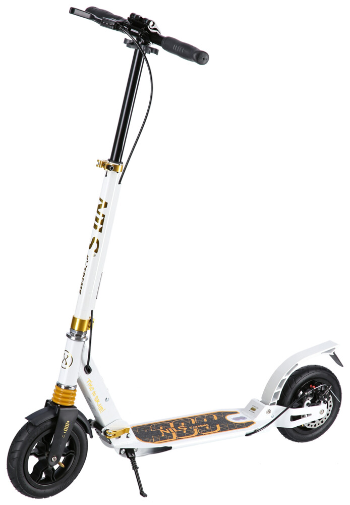 Skládací koloběžka NILS Extreme HM209T bílá-zlatá