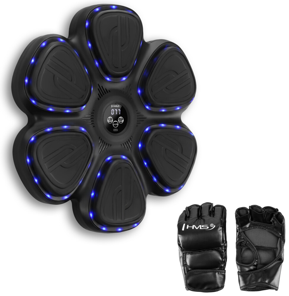 Elektronický boxerský terč TB12 s LED, Bluetooth a rukavicemi (Music Boxing Machine)