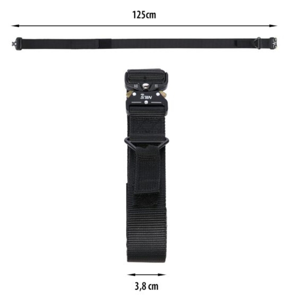 Taktický opasok NILS Camp NC1729 čierny 125 cm