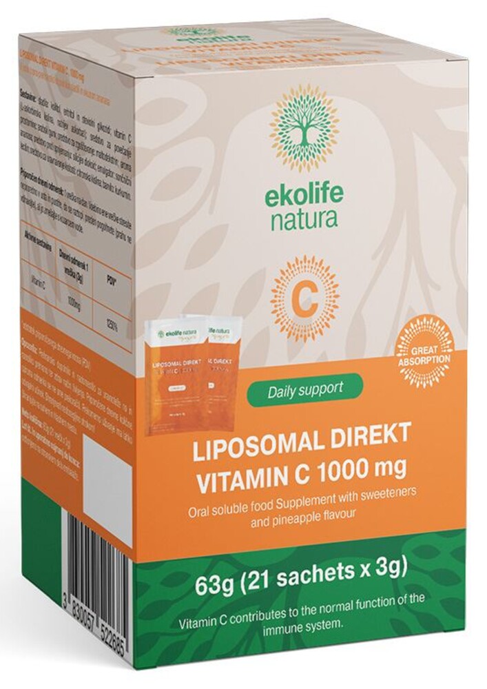Liposomal Direkt C 1000mg 21 sáčků ananas