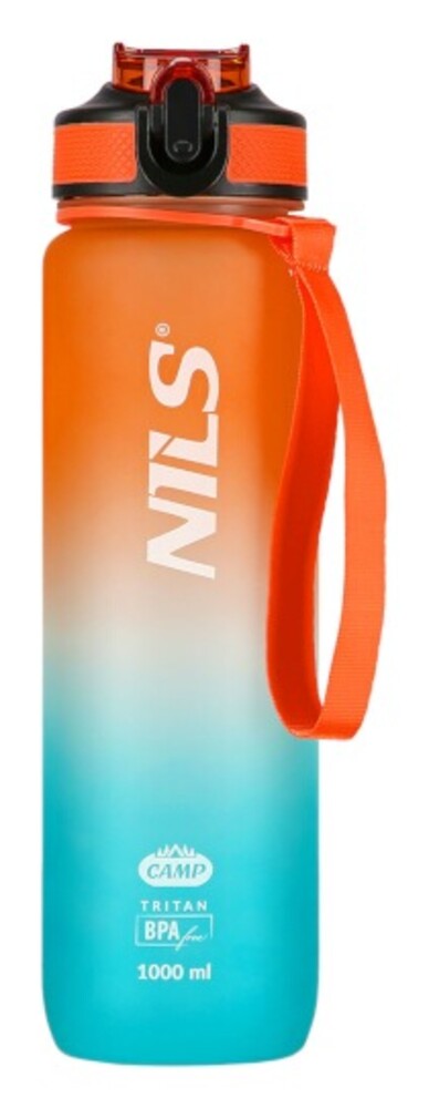 Tritanová fľaša na pitie NILS Camp NCD68 1000 ml oranžovo-modrá