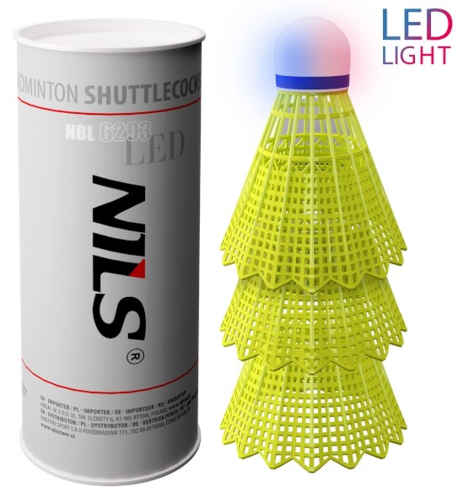 Badmintonové míčky NBL6293 s LED 3 ks