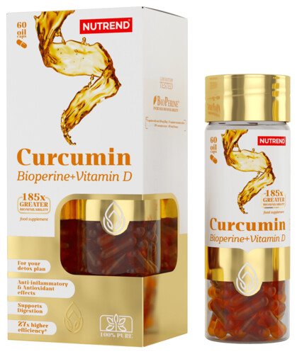 Curcumin + BioPerine + Vitamin D   60 kapslí