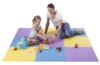 Ochranná puzzle podložka ONE Fitness MP10 žlutá-modrá-fialová