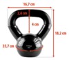 Kettlebell pokrytý vinylem KNV06 6 kg, černý