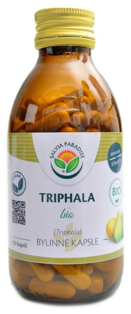 Triphala BIO 120 kapslí Tradiční směs 3 plodů