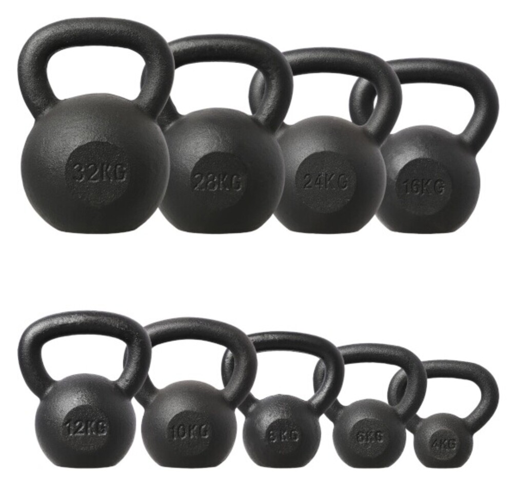 Litinový kettlebell KZG20 20 kg, černý
