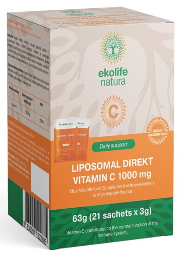 Liposomal Direkt C 1000mg 21 sáčků ananas