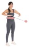 Sada masážní hula hoop HHW01 se závažím a zeštíhlujícího pásu BR163 růžová