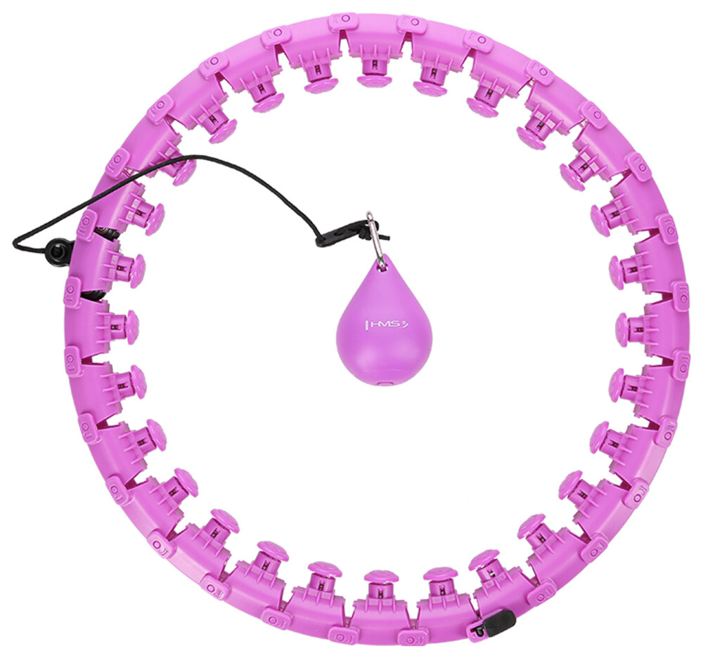 Masážní hula hoop HHW12 plus size se závažím fialová