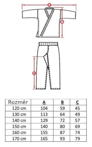 Detské kimono DBX ARK-3102, 120 cm