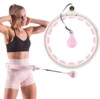 Sada masážní hula hoop HHW06 se závažím a počítadlem a zeštíhlujícího pásu BR163 růžová