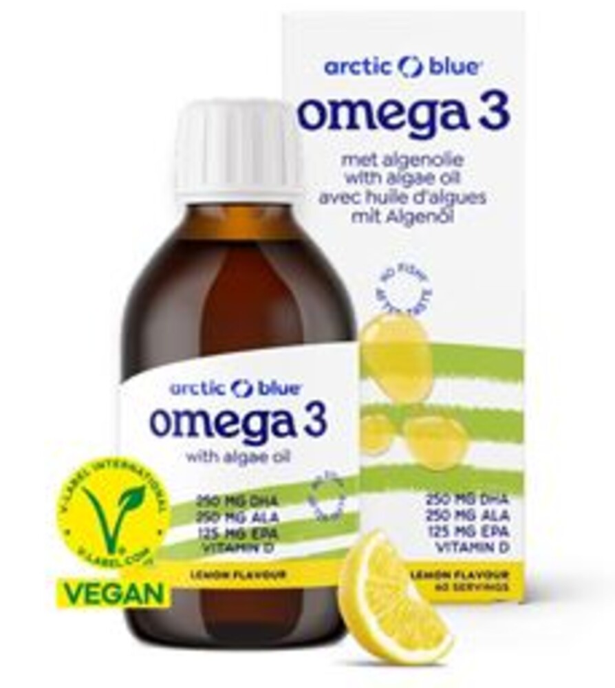 Vegan Omega 3 Algae 150ml (Konopný olej + olej z mořské řasy + vitamín D 400IU)