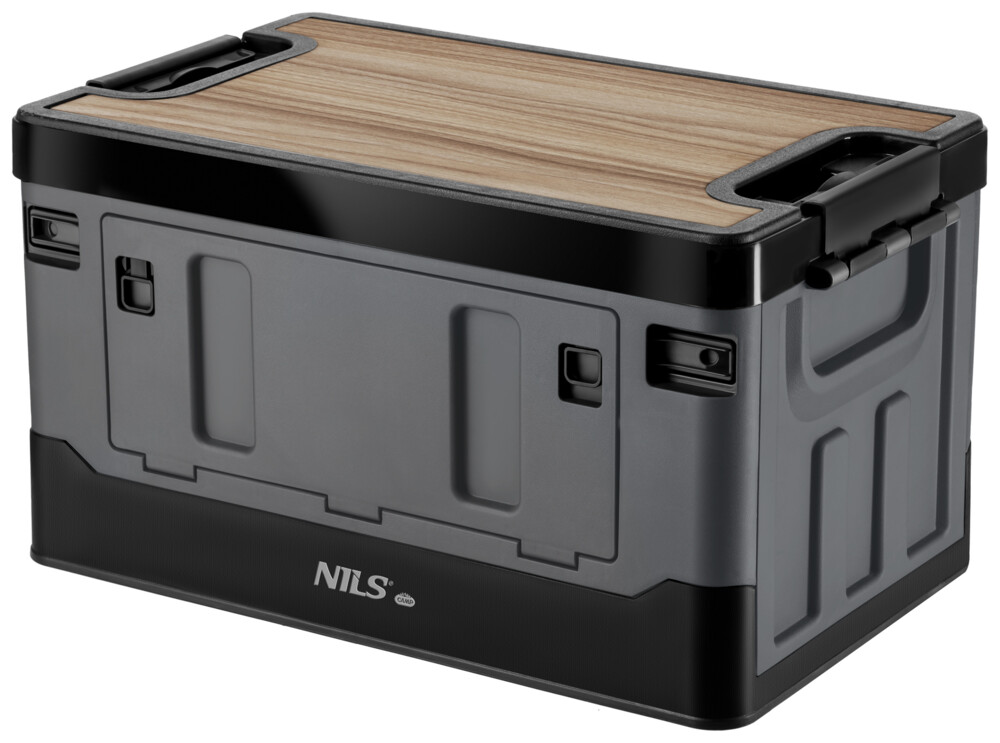 Skládací box NILS Camp NCB4601 2v1 s víkem a dřevěnou deskou 38 litrů