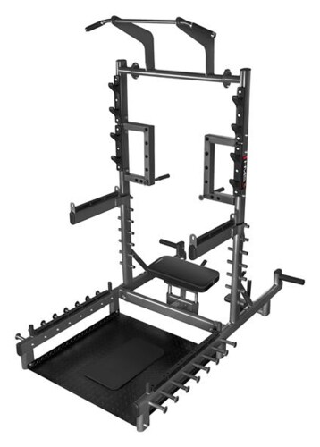 Multifunkční stojan s platformou pro zvedání činek a Hip Thrust SMP01