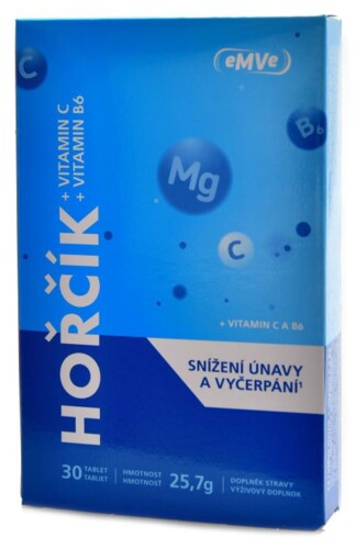 eMVe hořčík + vitamin C a B6 30 tablet blistr