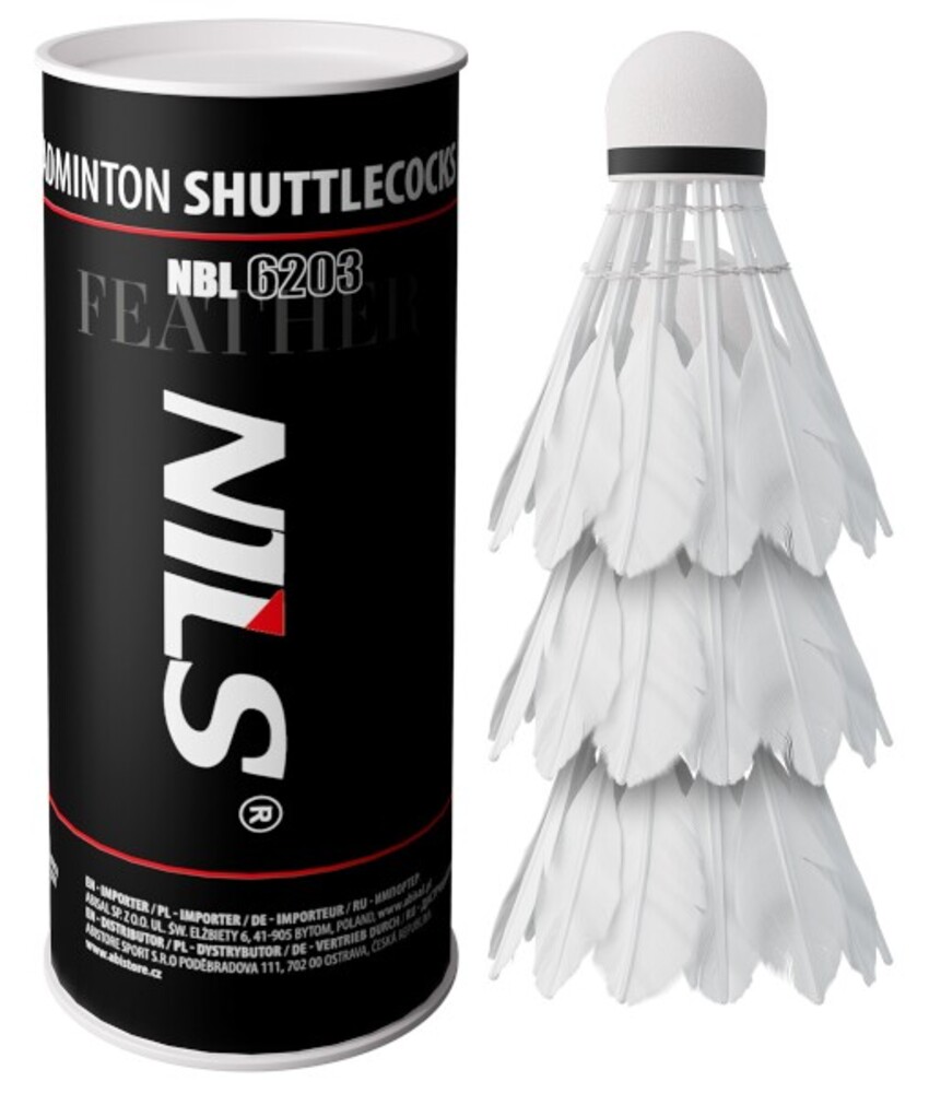Badmintonové míčky z peří NBL6203 3 ks