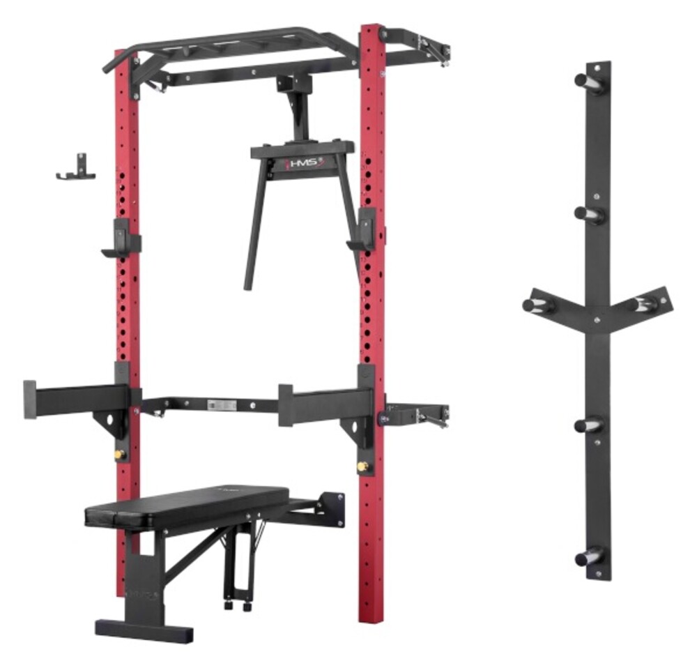 Multifunkční posilovací stojan - Power Rack KLT22 červený