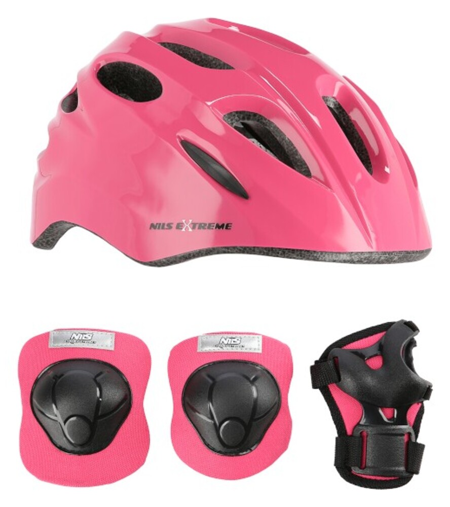 Prilba s chráničmi NILS Extreme MTW01 + H210 ružová