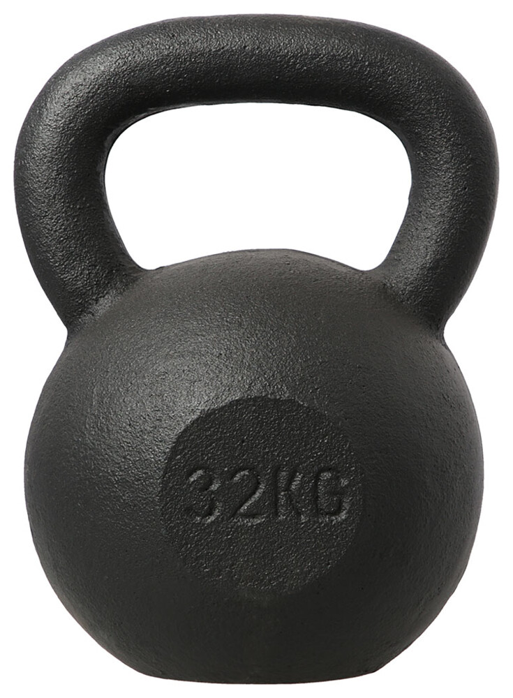 Litinový kettlebell KZG32 32 kg, černý